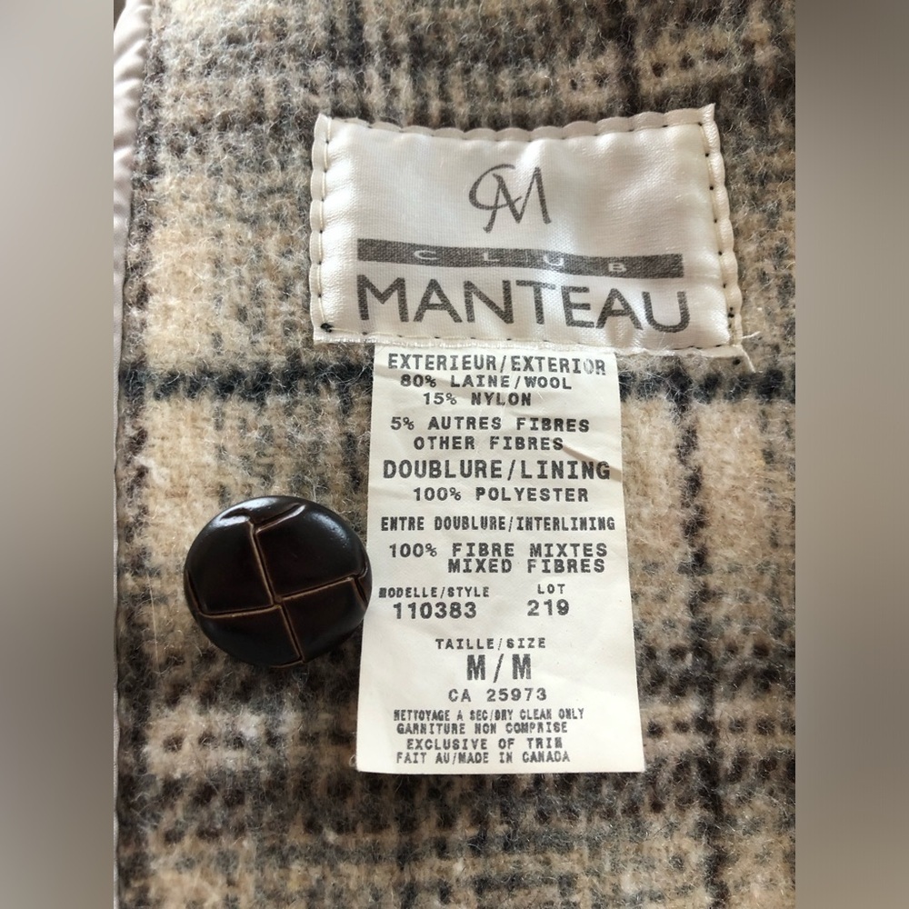 Club manteau m’en off white cream coat. - Picture 6 of 13